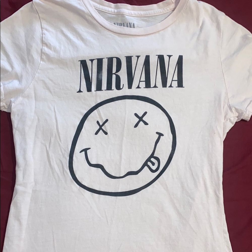 NIRVANA White Short Sleeve Tee